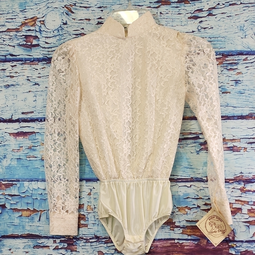 VTG Elegant Lace Cream Kids Bodysuit